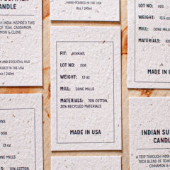 Premium sustainable hemp cardstock hang tags for retail in Los Angeles by Indie Printing