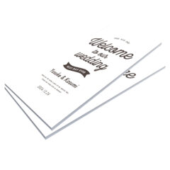 Custom rigid foamboard wedding welcome sign printed in Downtown Los Angeles.